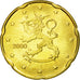 Finland, 20 Euro Cent, 2000, MS(63), Brass, KM:102