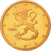 Finlandia, 2 Euro Cent, 2001, Vantaa, MS(63), Miedź platerowana stalą, KM:99