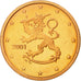 Finland, 2 Euro Cent, 2001, MS(63), Copper Plated Steel, KM:99