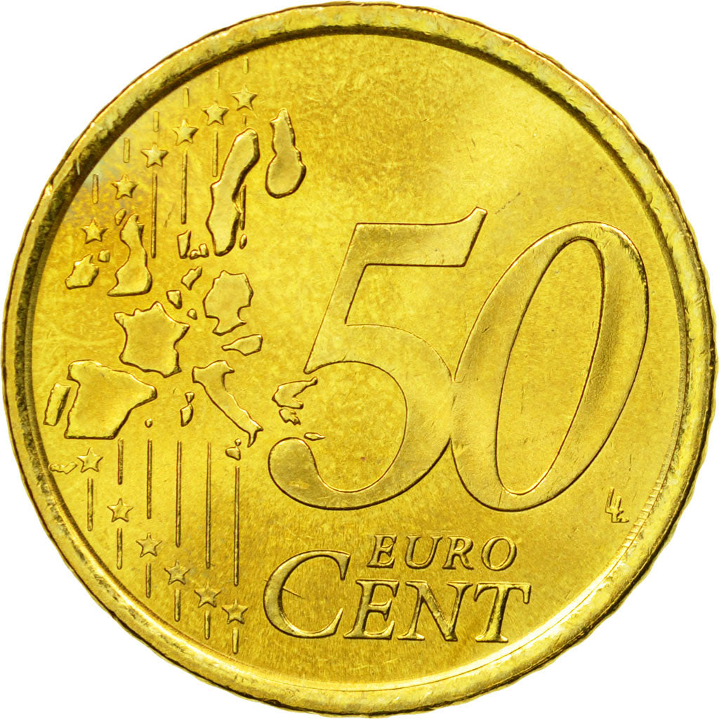 España, 50 Euro Cent, 2000, EBC+, Latón, KM:1045