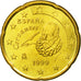 España, 20 Euro Cent, 1999, EBC+, Latón, KM:1044