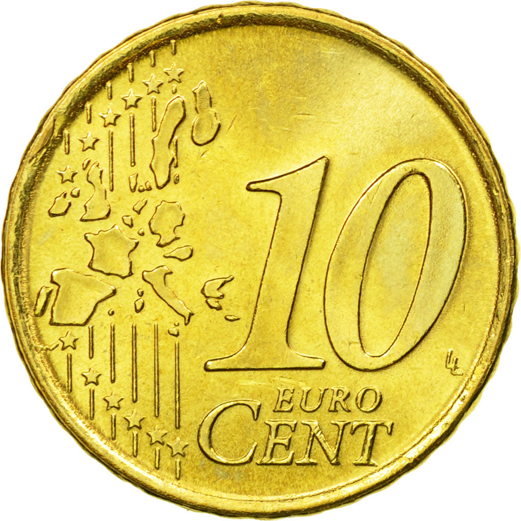 Espagne, 10 Euro Cent, 1999, SUP+, Laiton, KM:1043