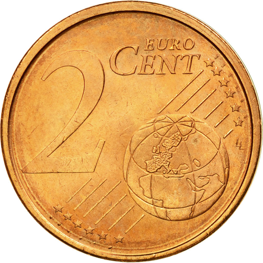 Spain, 2 Euro Cent, 2001, MS(63), Copper Plated Steel, KM:1041