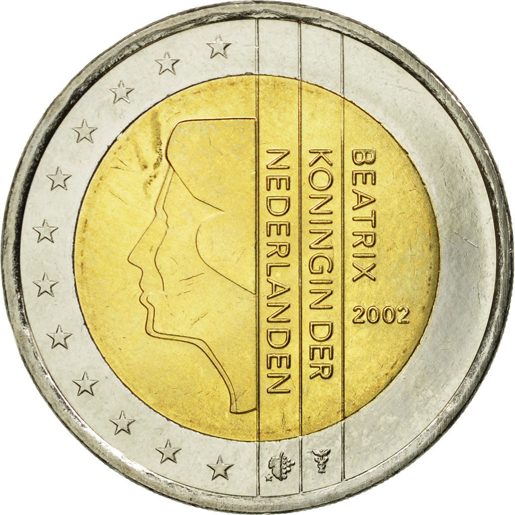 Netherlands, 2 Euro, 2002, MS(63), Bi-Metallic, KM:241