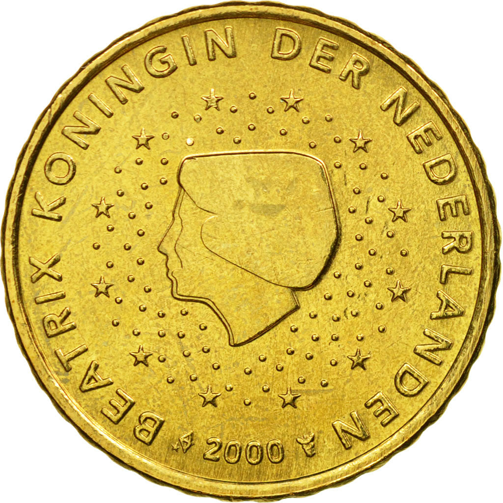 Paesi Bassi, 10 Euro Cent, 2000, SPL, Ottone, KM:237