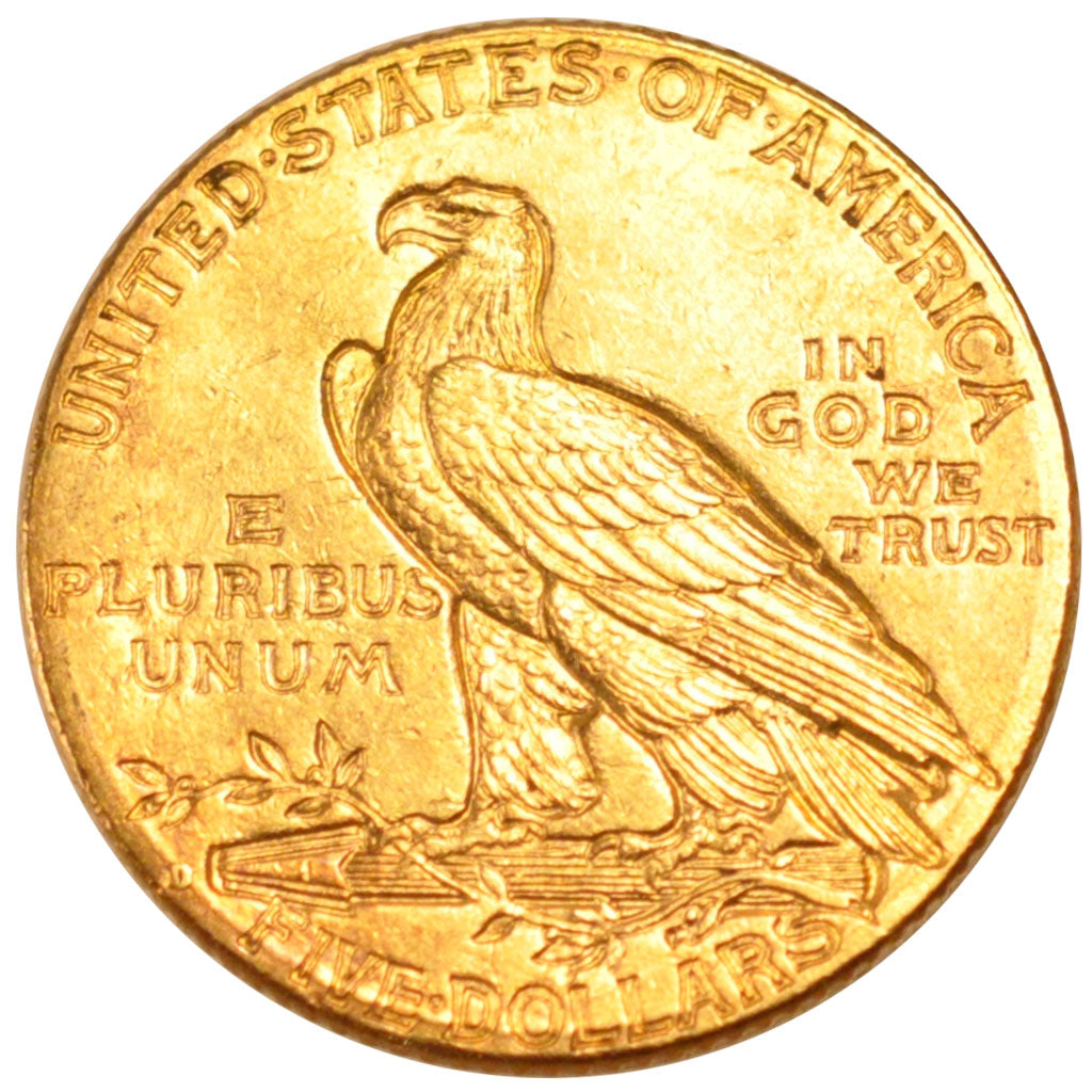 UNITED STATES, Indian Head, $5, Half Eagle, 1909, U.S. Mint, KM #129,...