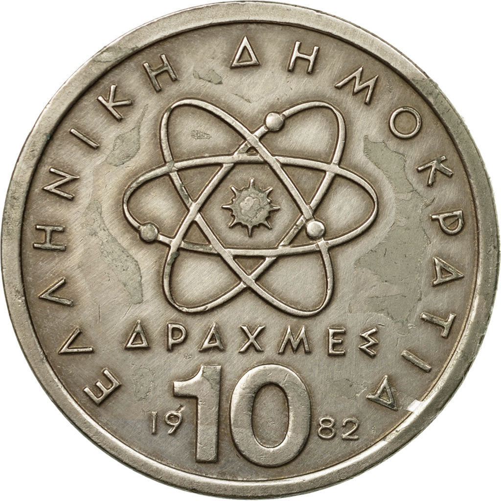 Moneta, Grecia, 10 Drachmes, 1982, BB, Rame-nichel, KM:132
