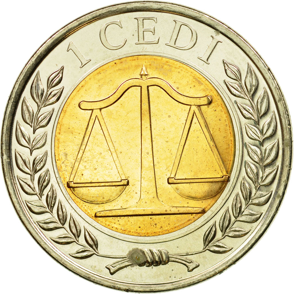 Moneda, Ghana, Cedi, 2007, EBC, Bimetálico, KM:42