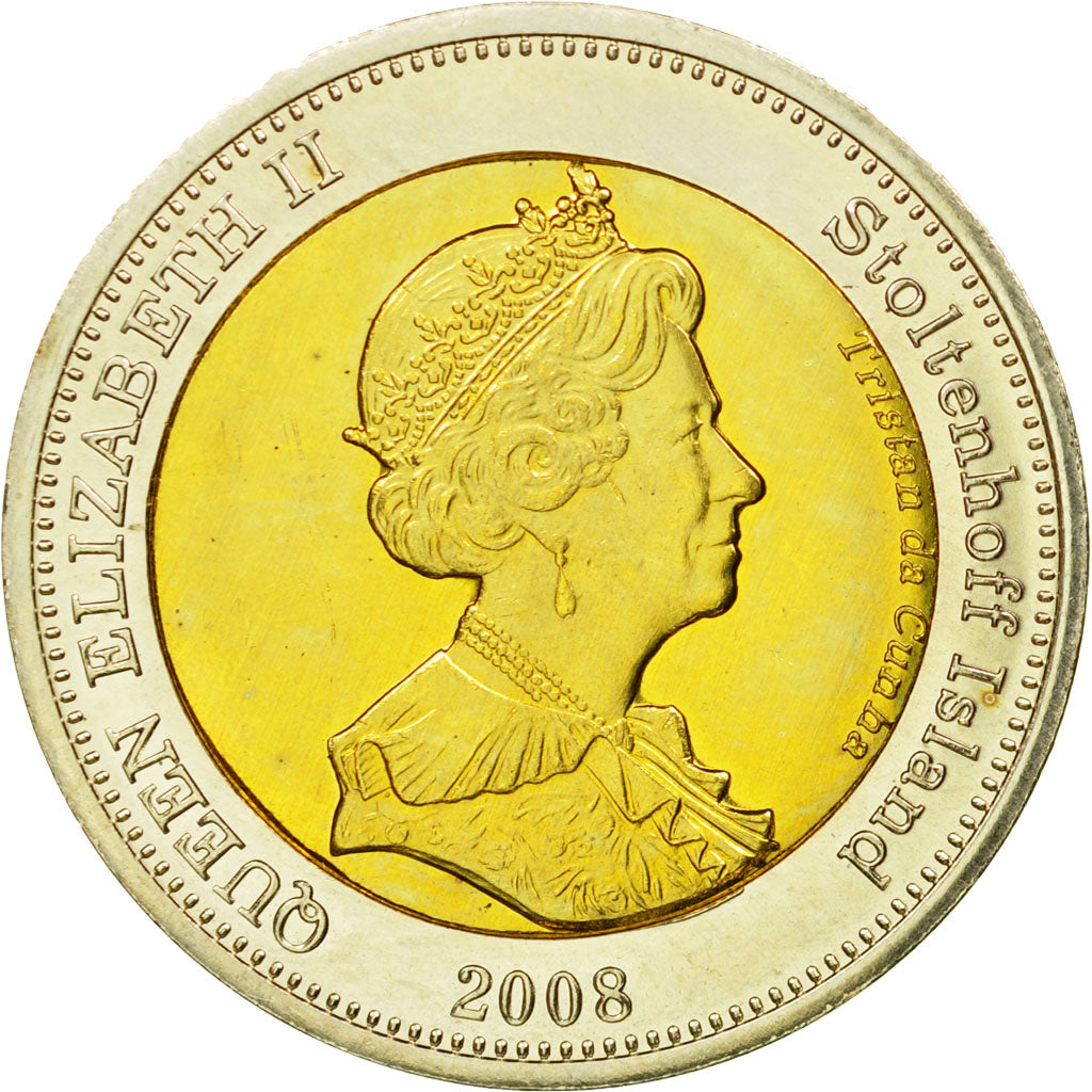Coin, Saint Helena, 25 Pence, Crown, 2008, AU(55-58), Bi-Metallic