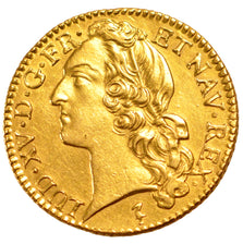 Francia, Louis XV, Louis d'or au bandeau, Louis d'Or, 1748, Lille, BB+, Oro,...