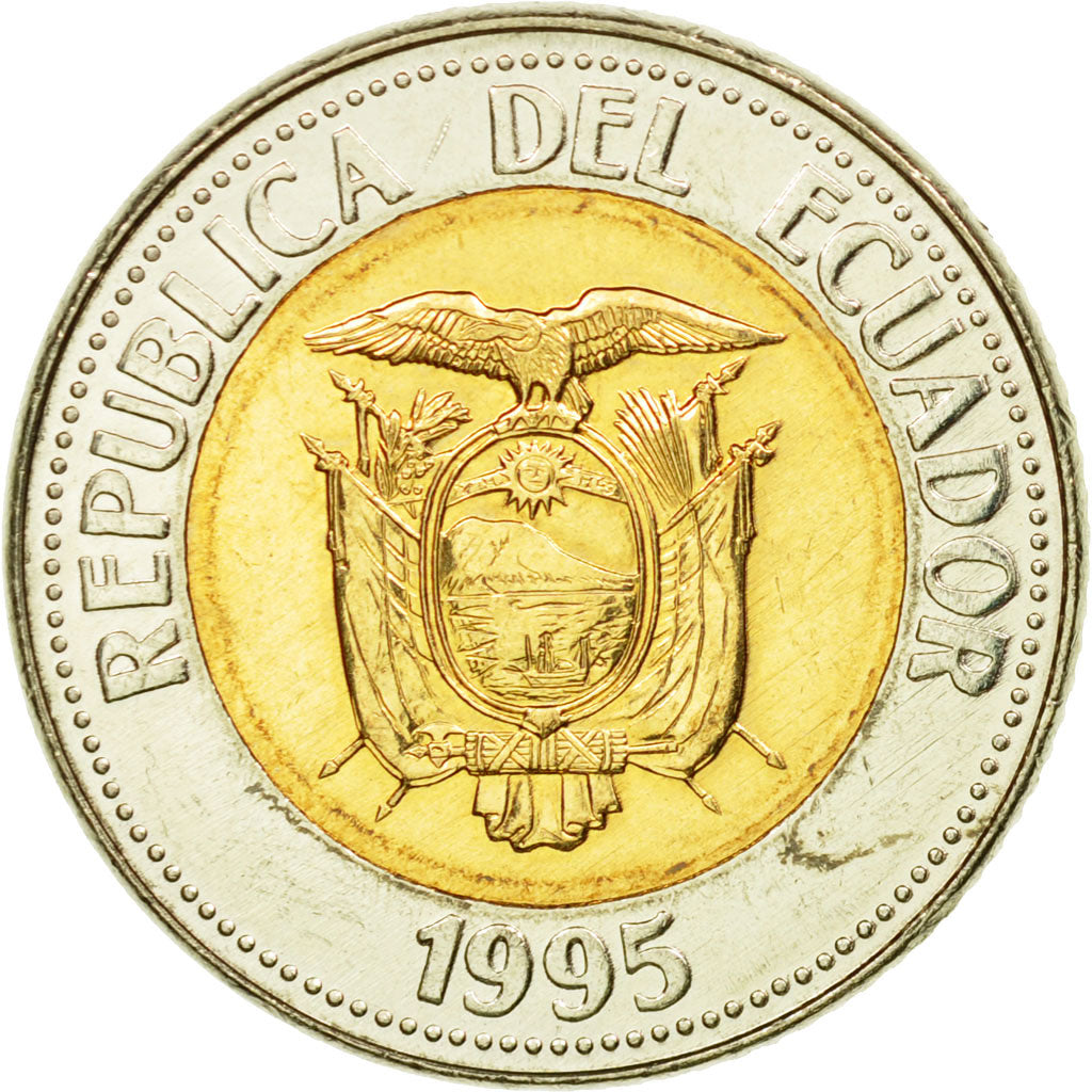 Coin, Ecuador, 500 Sucres, 1995, MS(63), Bi-Metallic, KM:97