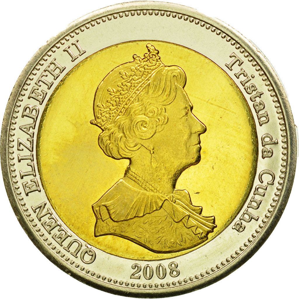 Coin, Tristan Da Cunha, STOLTENHOFF ISLAND, Elizabeth II, 25 Pence, 2008