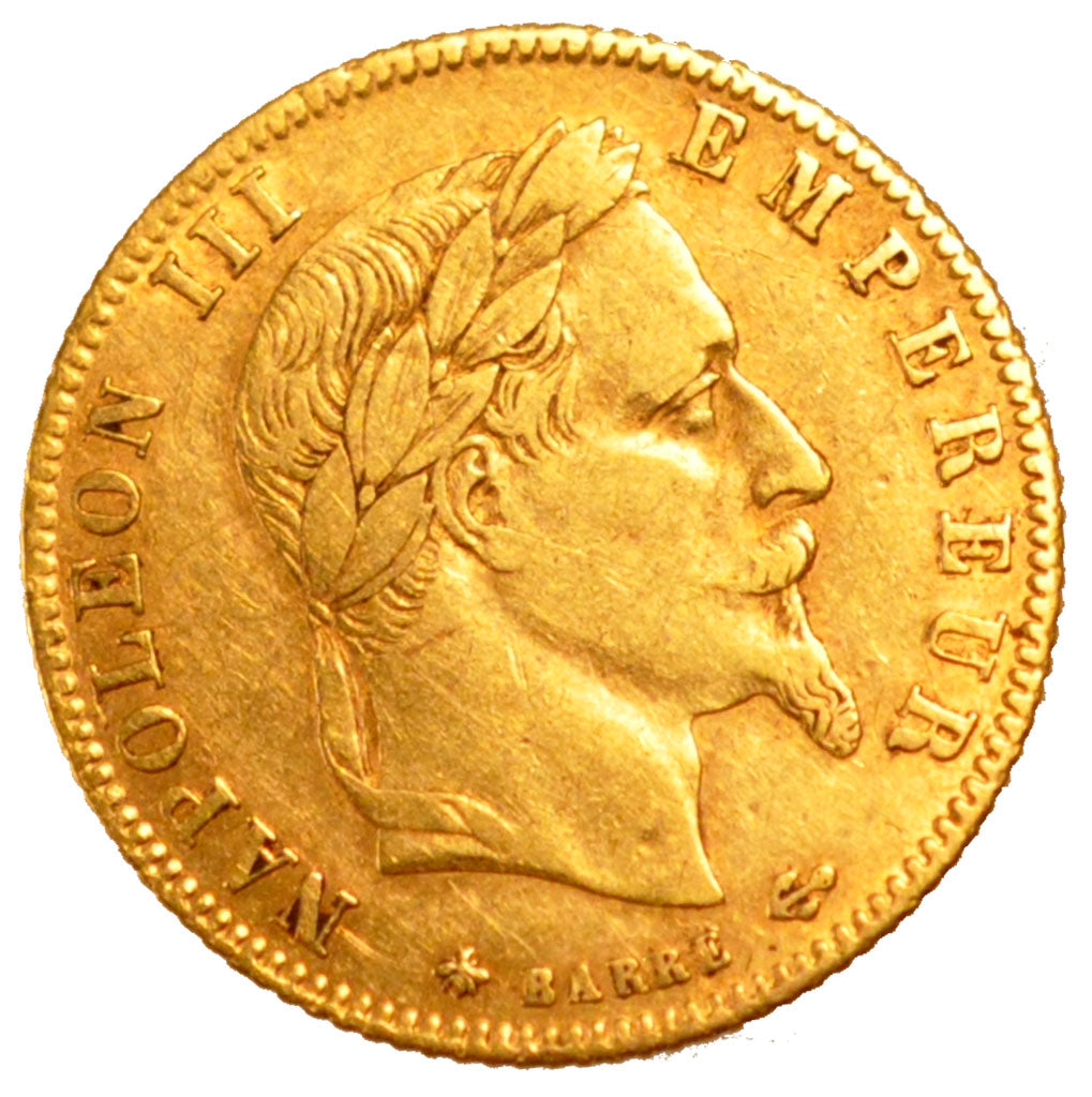 FRANCE, Napoléon III, 5 Francs, 1867, Paris, KM #803.1, EF(40-45), Gold, Gadoury