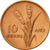 Moneda, Turquía, 10 Kurus, 1972, MBC, Bronce, KM:891.2