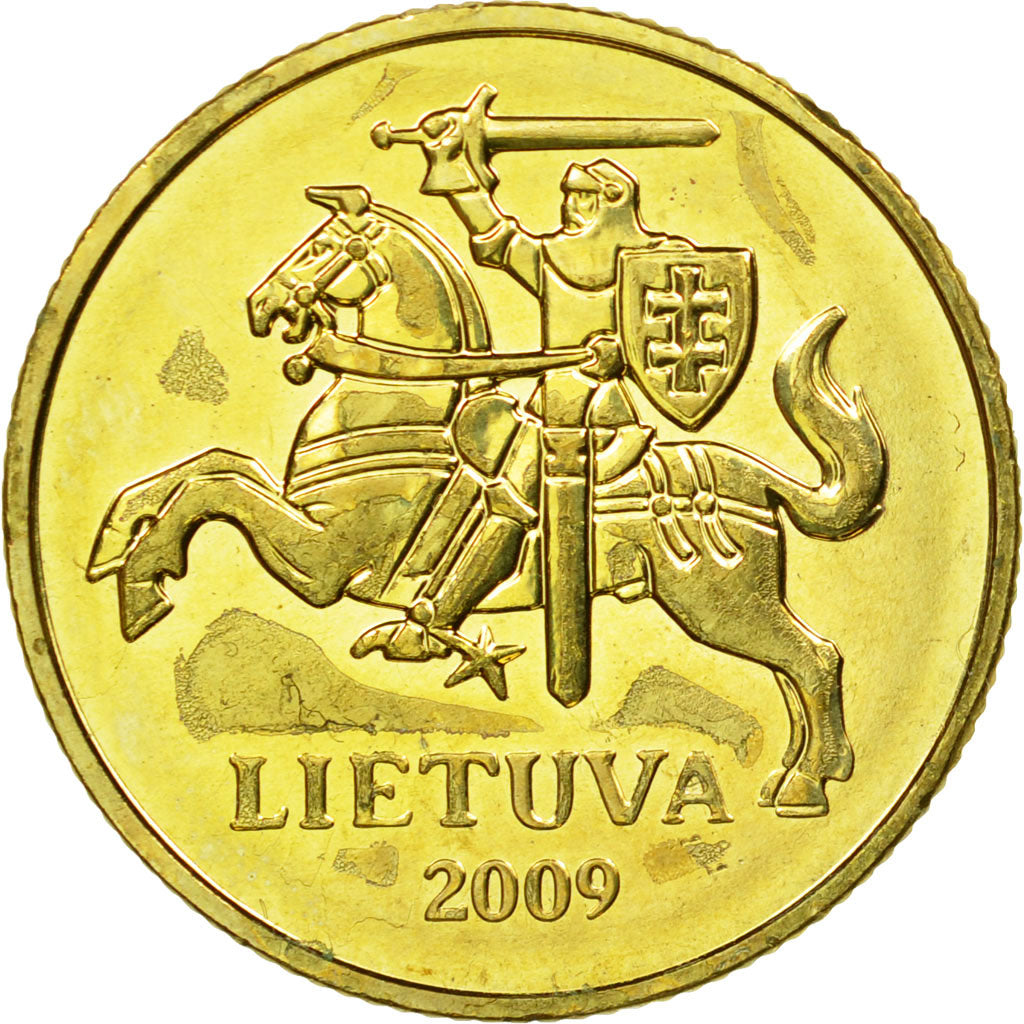 Coin, Lithuania, 20 Centu, 2009, EF(40-45), Nickel-brass, KM:107