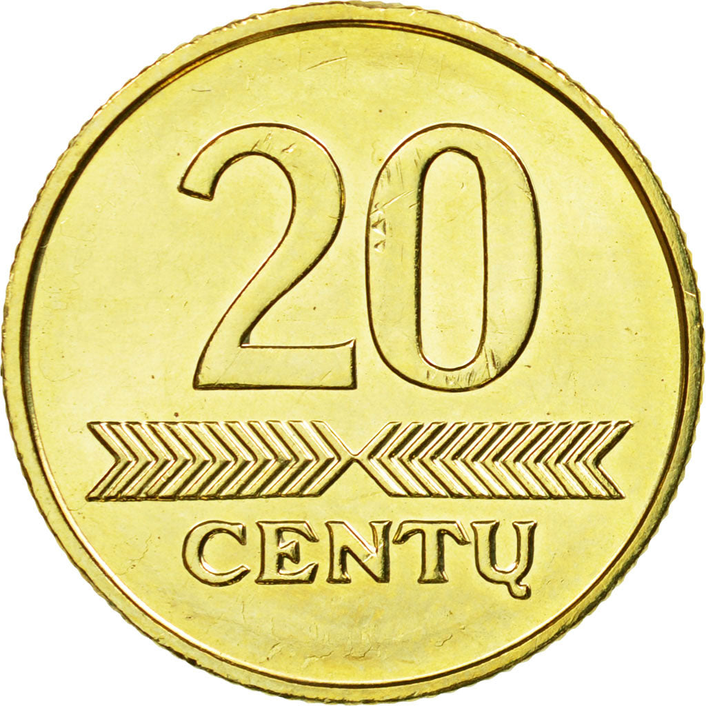 Coin, Lithuania, 20 Centu, 2009, EF(40-45), Nickel-brass, KM:107