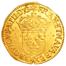 FRANCE, Ecu d'or, 1633, Rouen, AU(55-58), Gold, Gadoury #55, 3.30