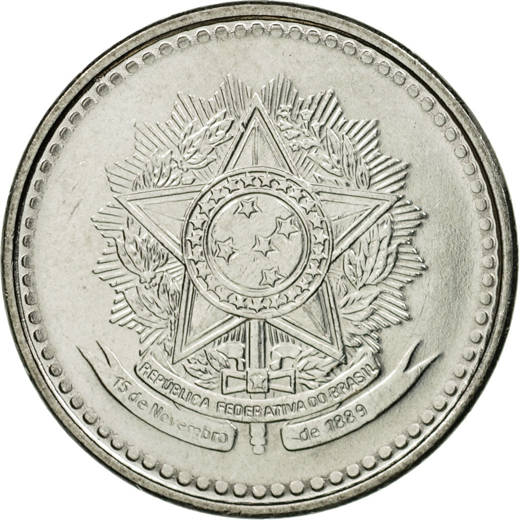Moneta, Brasile, 50 Centavos, 1987, SPL-, Acciaio inossidabile, KM:604