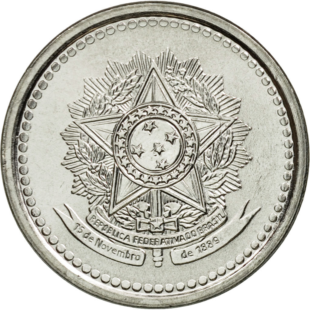 Monnaie, Brésil, 10 Centavos, 1987, SUP, Stainless Steel, KM:602