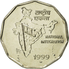 Coin, INDIA-REPUBLIC, 2 Rupees, 1999, MS(63), Copper-nickel, KM:121.5