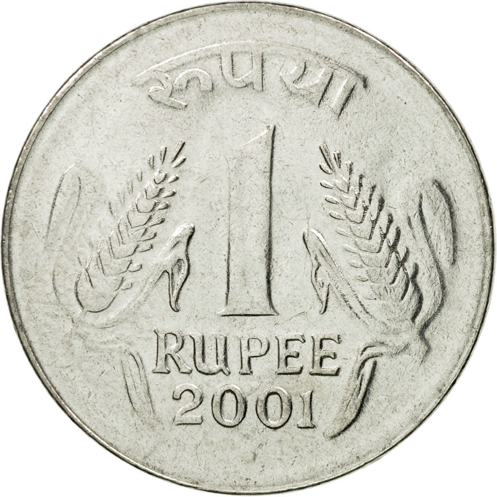 Moneda, INDIA-REPÚBLICA, Rupee, 2001, EBC, Acero inoxidable, KM:92.2