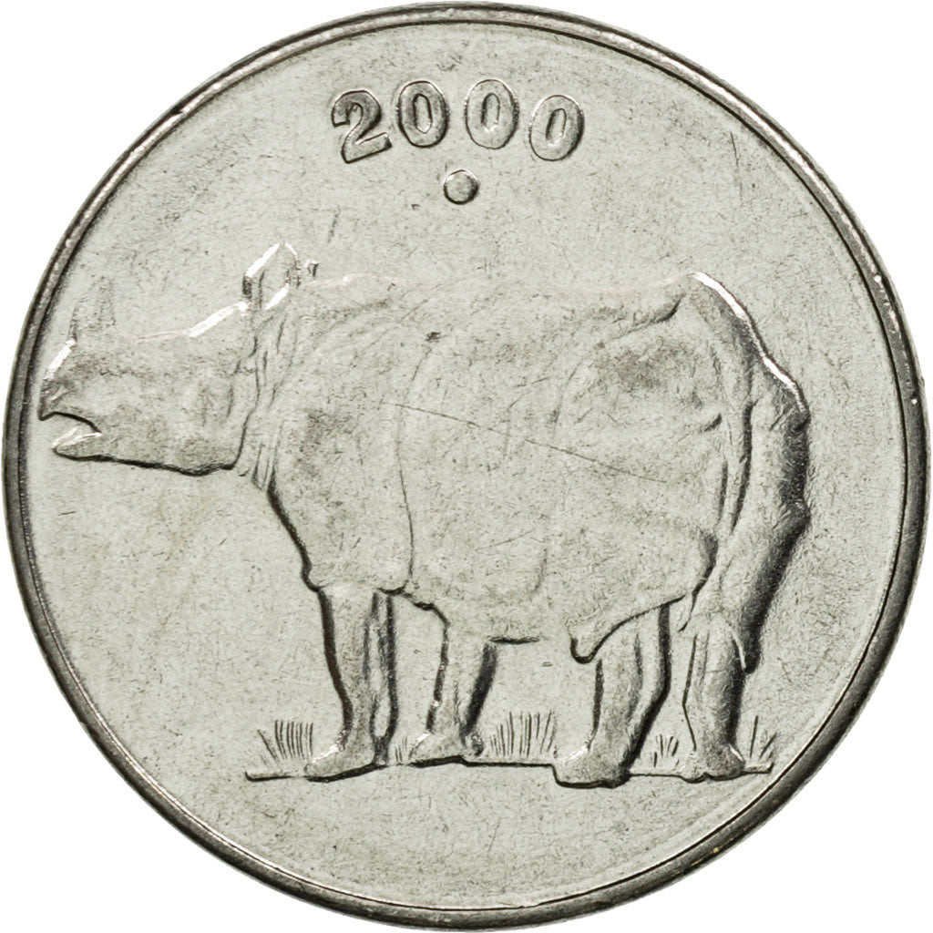 Coin, INDIA-REPUBLIC, 25 Paise, 2000, AU(55-58), Stainless Steel, KM:54