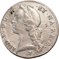 FRANCE, Écu de Béarn au bandeau, ECU, 1757, Pau, KM #518, VF(30-35), Silver, Ga.