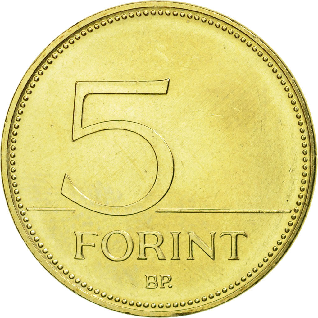 Munten, Hongarije, 5 Forint, 2005, Budapest, ZF, Nickel-brass, KM:694