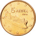 Coin, Greece, 5 Euro Cent, 2010, Athens, MS(63), Copper Plated Steel, KM:183