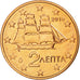 Griekenland, 2 Euro Cent, 2010, UNC-, Copper Plated Steel, KM:182