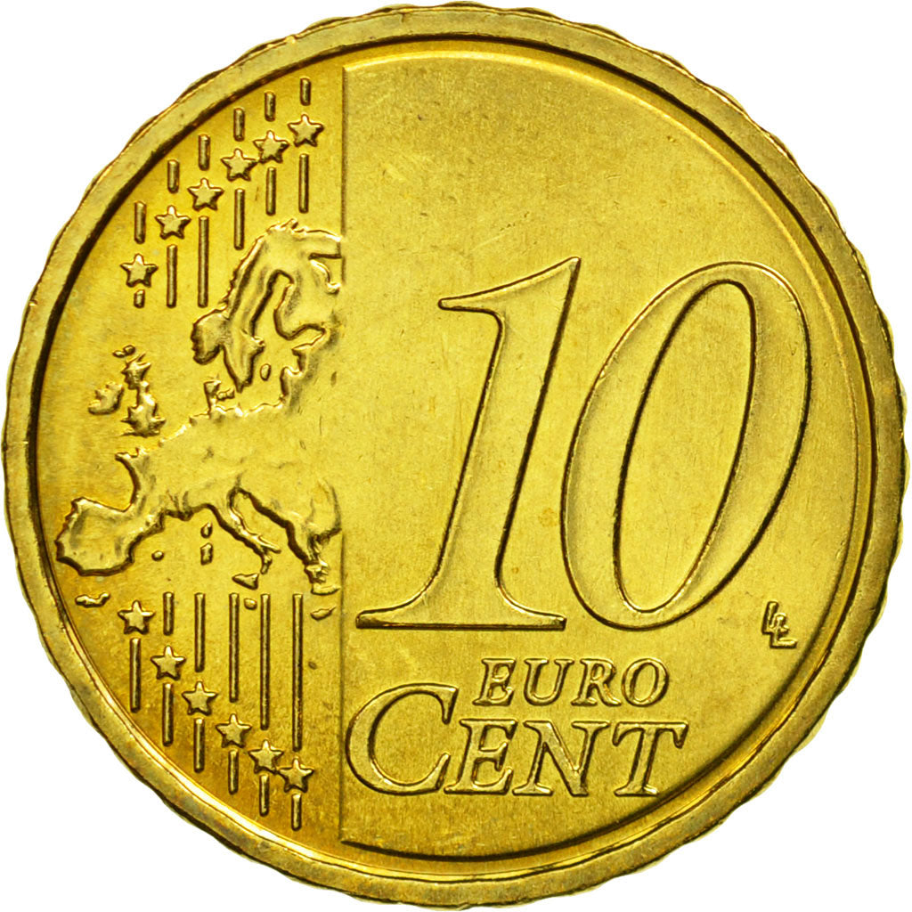 Slovakia, 10 Euro Cent, 2009, AU(55-58), Brass, KM:98