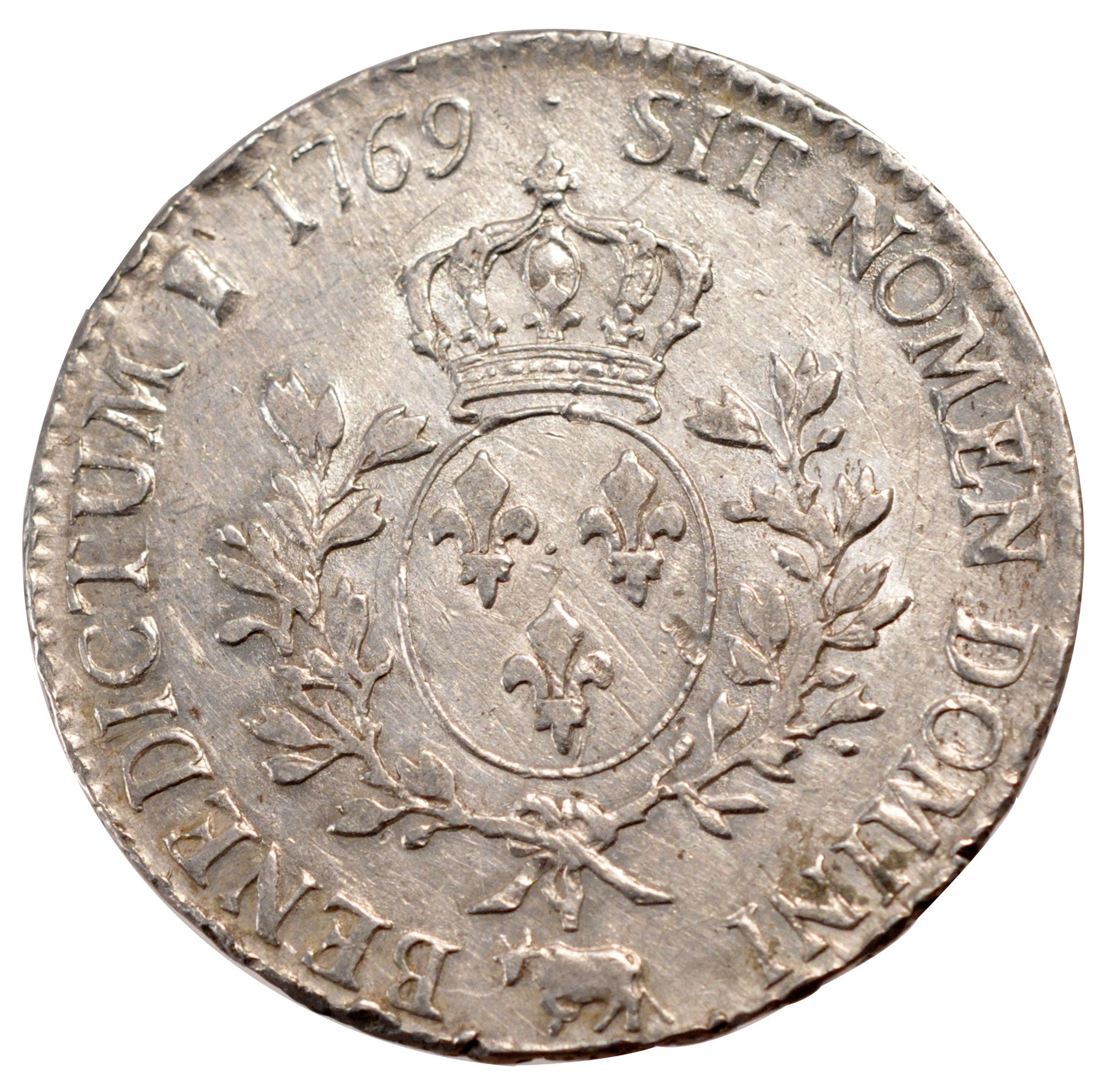 FRANCE, Écu de Béarn au bandeau, ECU, 1769, Pau, KM #518, VF(30-35), Silver, Ga.