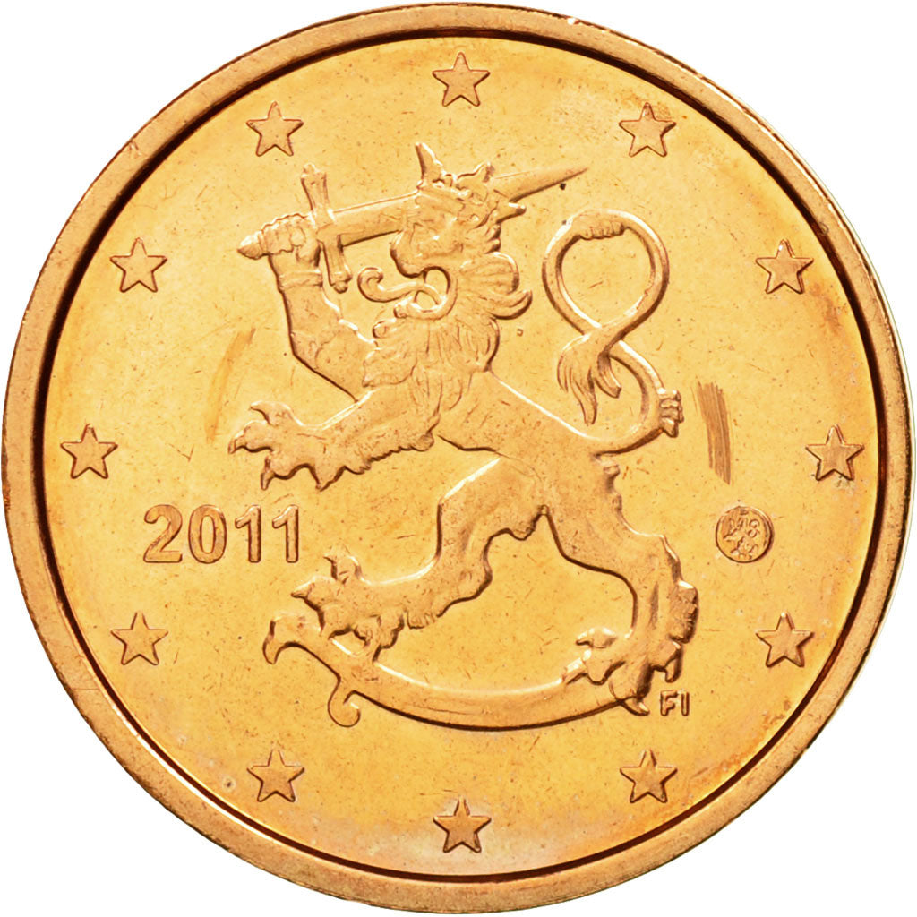 Finland, 2 Euro Cent, 2011, MS(63), Copper Plated Steel, KM:99