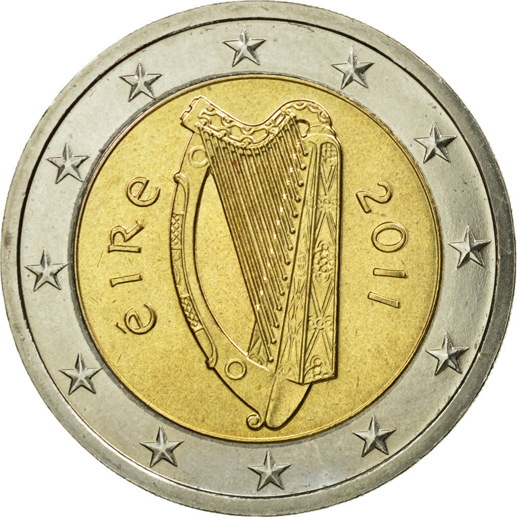 IRELAND REPUBLIC, 2 Euro, 2011, MS(63), Bi-Metallic, KM:51