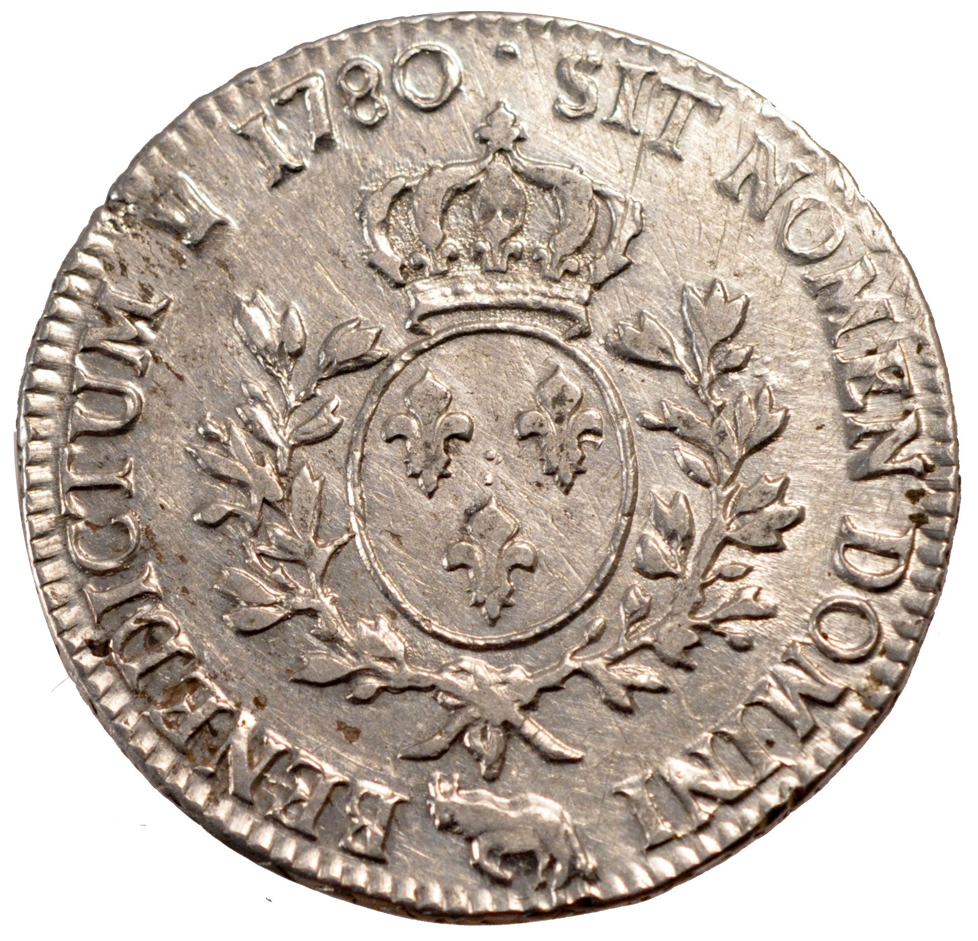 FRANCE, Écu de Béarn aux branches d'olivier, ECU, 1780, Pau, KM #572, VF(30-35),