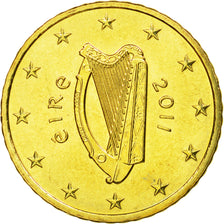IRELAND REPUBLIC, 50 Euro Cent, 2011, MS(63), Brass, KM:49