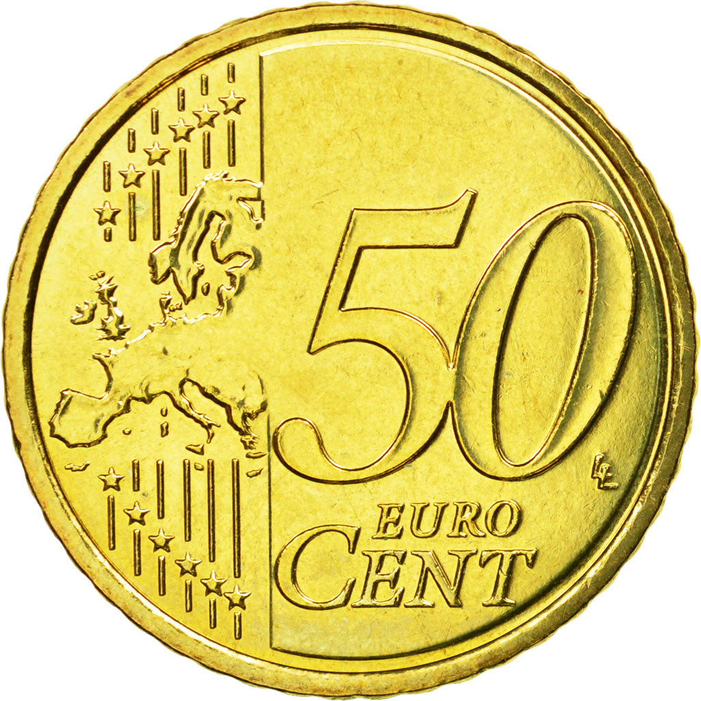 IRELAND REPUBLIC, 50 Euro Cent, 2011, MS(63), Brass, KM:49