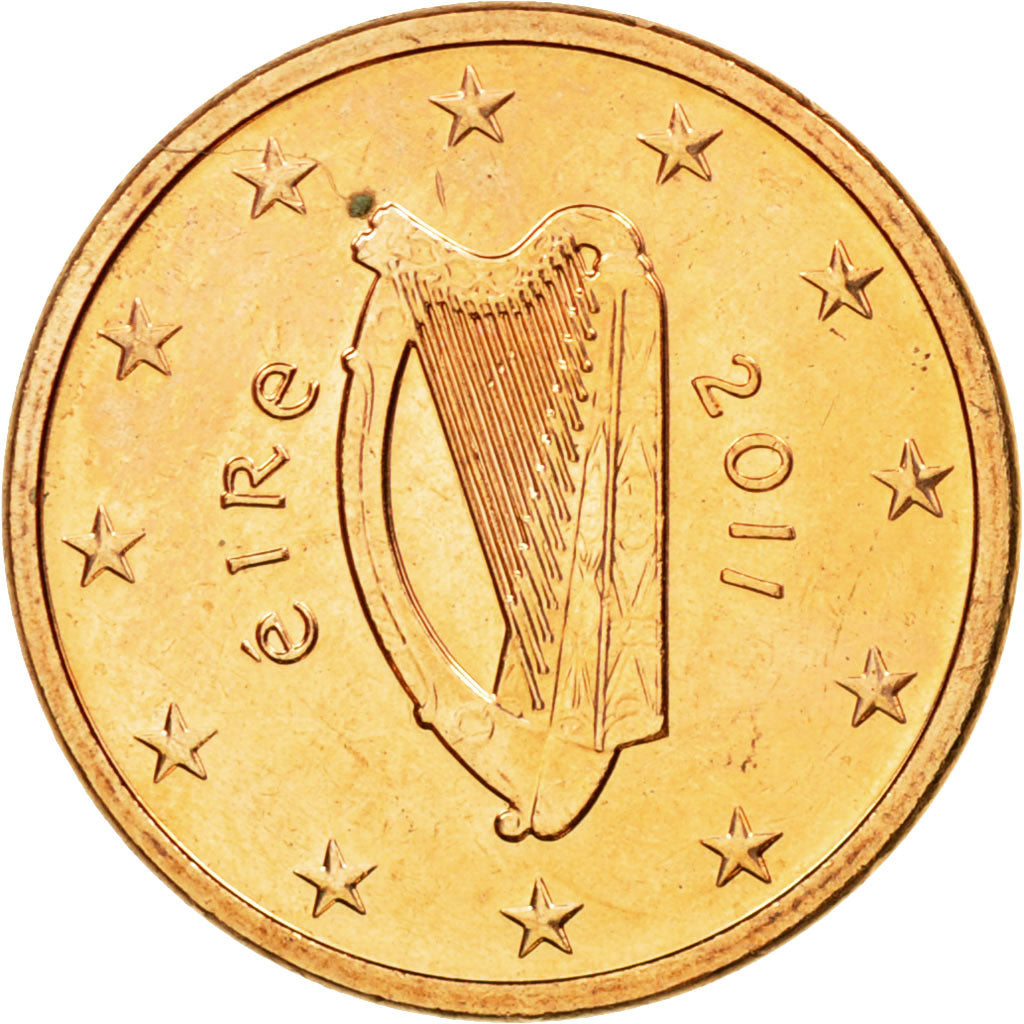 REPUBBLICA D’IRLANDA, Euro Cent, 2011, SPL, Acciaio placcato rame, KM:32
