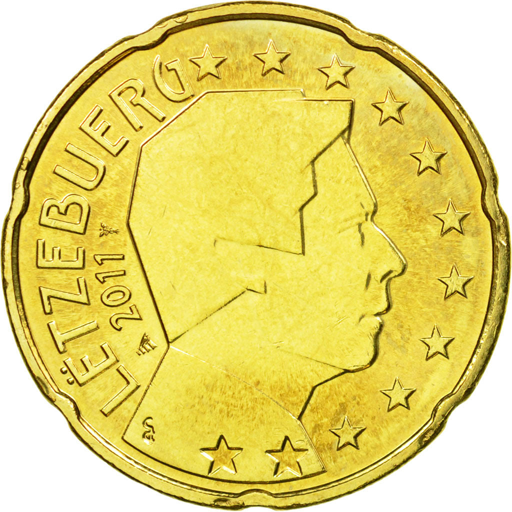 Lussemburgo, 20 Euro Cent, 2011, SPL, Ottone, KM:90