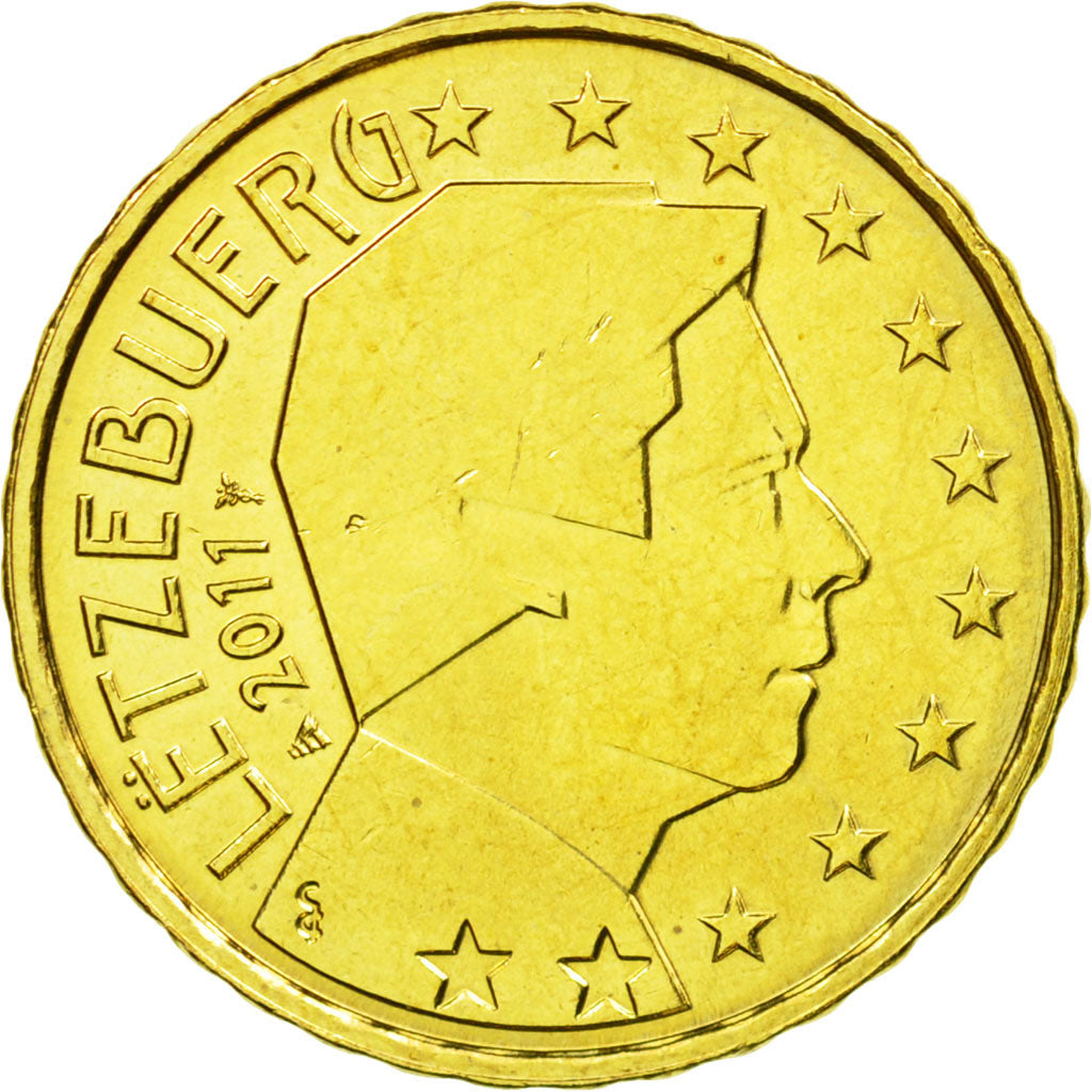Luxembourg, 10 Euro Cent, 2011, AU(55-58), Brass, KM:89