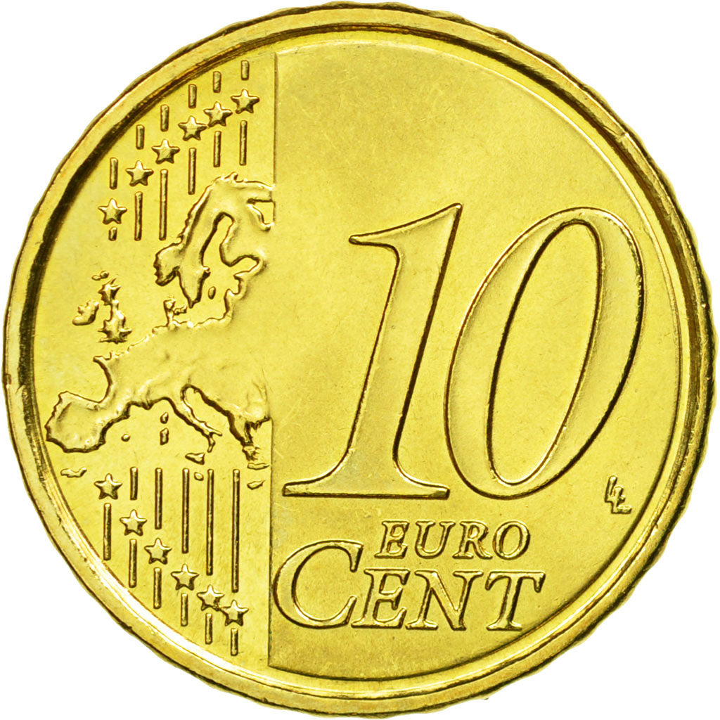 Spagna, 10 Euro Cent, 2009, SPL, Ottone, KM:1070