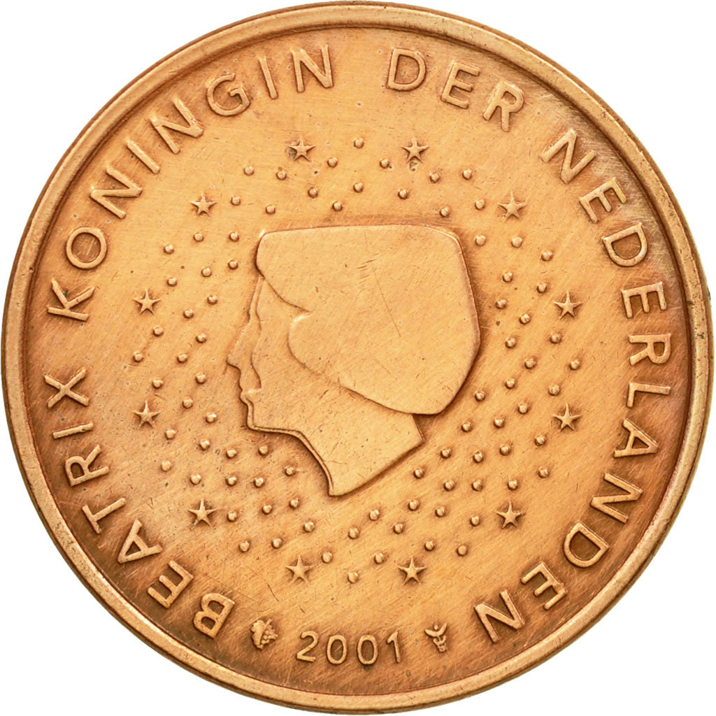 Netherlands, 5 Euro Cent, 2001, EF(40-45), Copper Plated Steel, KM:236