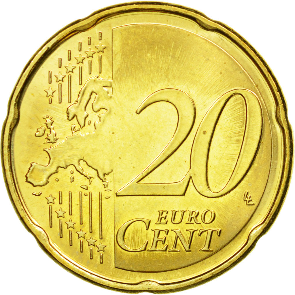 Estonia, 20 Euro Cent, 2011, AU(55-58), Brass, KM:65
