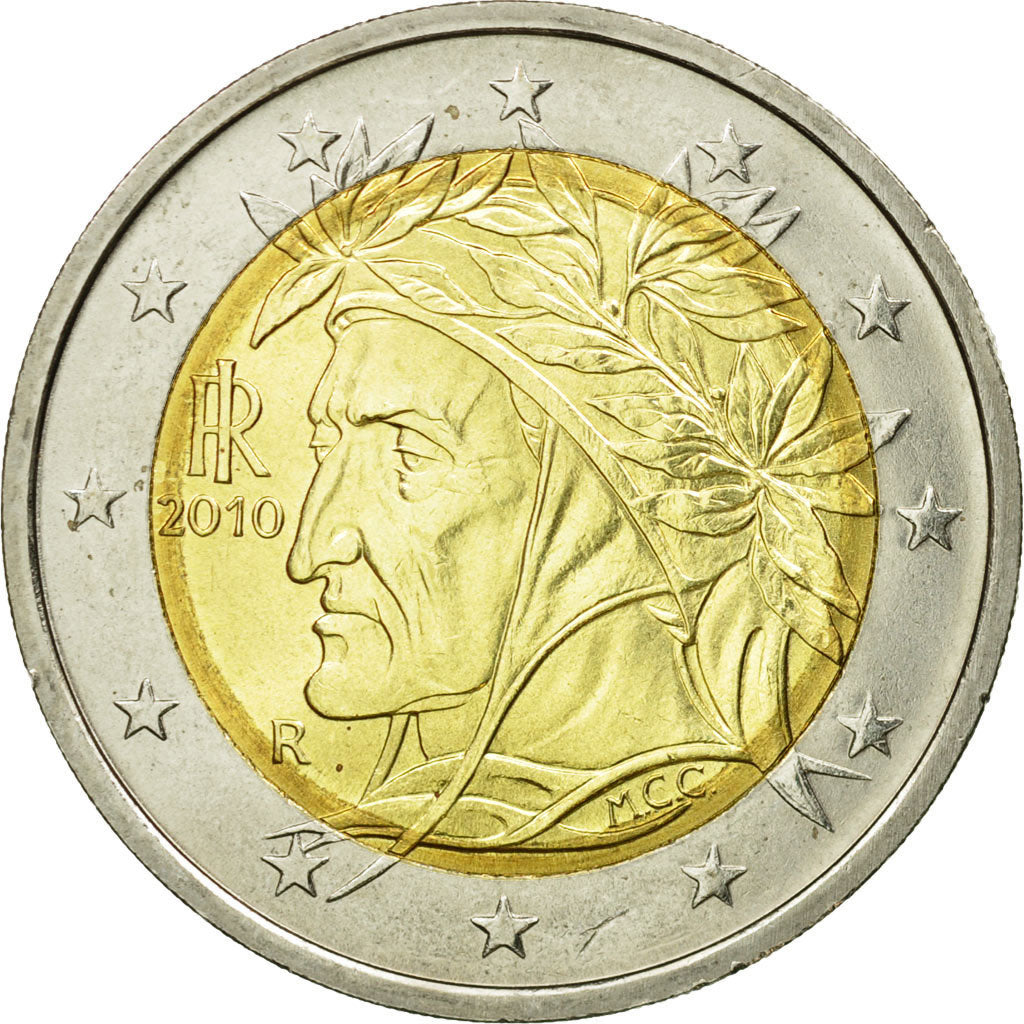 Italy, 2 Euro, 2010, AU(55-58), Bi-Metallic, KM:251