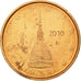 Italy, 2 Euro Cent, 2010, AU(55-58), Copper Plated Steel, KM:211