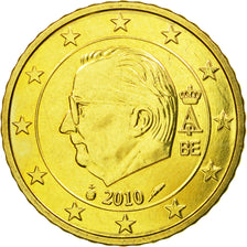 Belgium, 50 Euro Cent, 2010, MS(63), Brass, KM:279