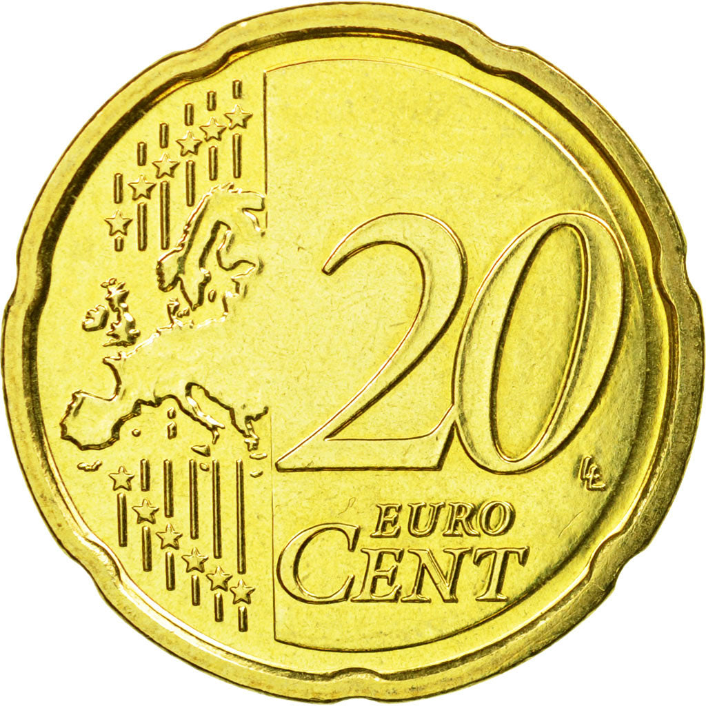 Belgique, 20 Euro Cent, 2010, SPL, Laiton, KM:278