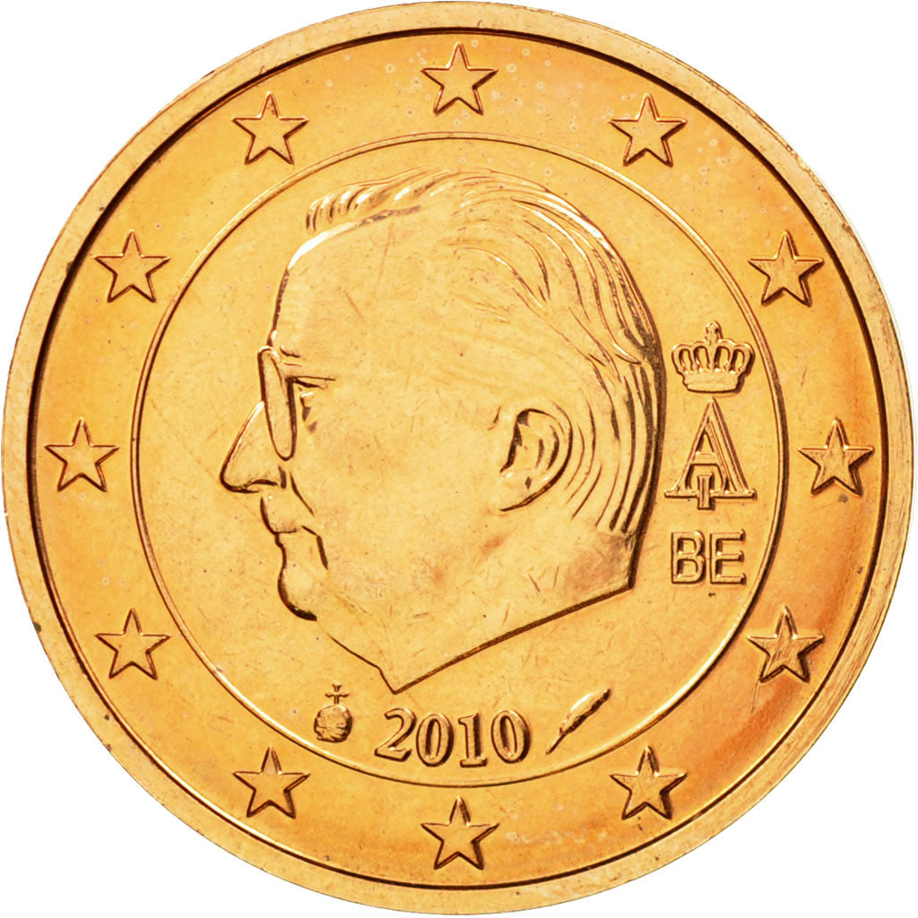 Belgien, 2 Euro Cent, 2010, UNZ, Copper Plated Steel, KM:275