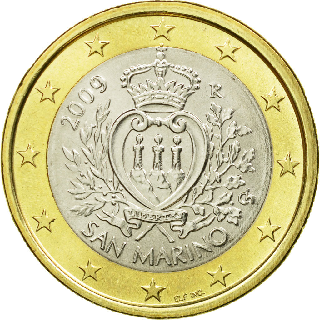 San Marino, Euro, 2009, MS(63), Bi-Metallic, KM:485