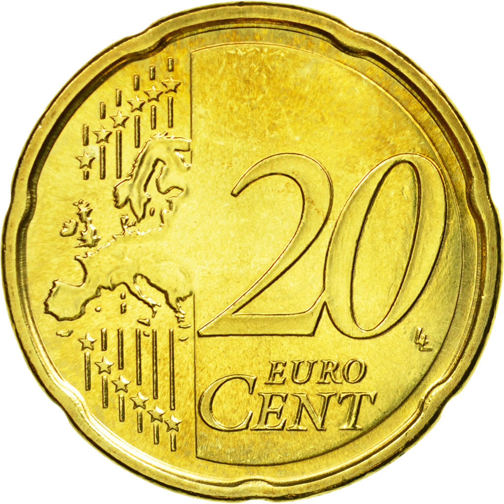 San Marino, 20 Euro Cent, 2008, SC, Latón, KM:483